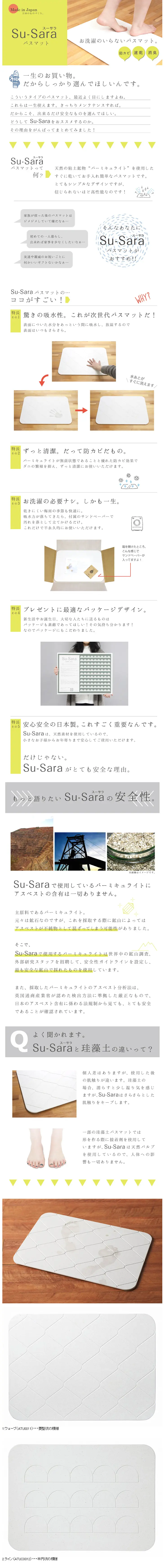 Bath Mat Su-Sara LP design (goods / White-based / Simple) PC version