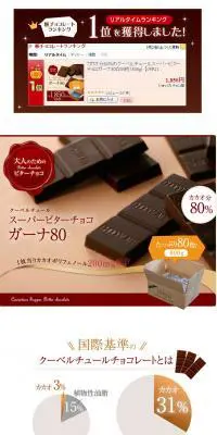 スーパービターチョコガーナ80のLPデザイン（スイーツ・スナック菓子／ホワイト系／シンプル系）PC版