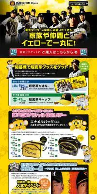 タイガース　超変革のLPデザイン（インターネットサービス／イエロー系／かっこいい系）PC版