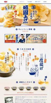 頑固あげポテトのLPデザイン（健康・美容食品・サプリ／グレー系／にぎやか系）PC版