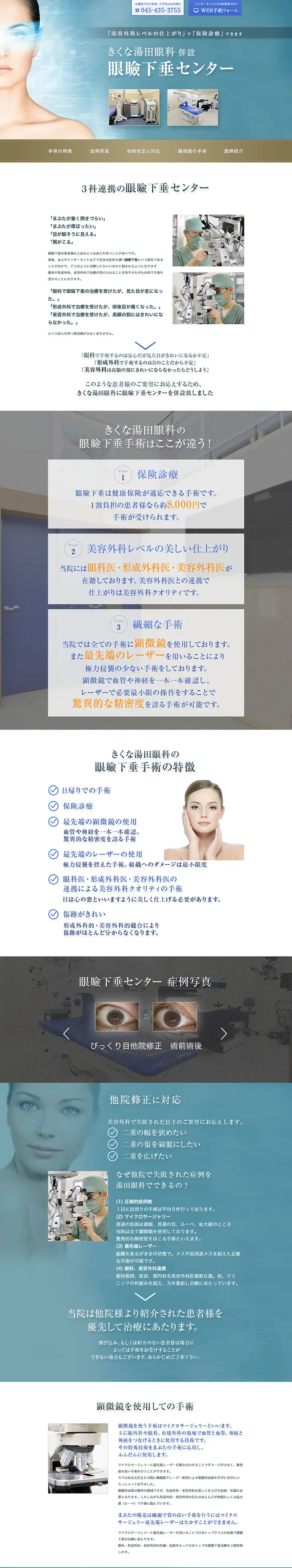 Ptosis Center LP design (Services, Insurance, and Finance / Shades of blue / Trust and Safety) PC version