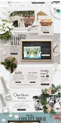 結婚式場のT&G 結婚式はオリジナルウェディングでのLPデザイン（サービス・保険・金融／ホワイト系／かわいい系）PC版