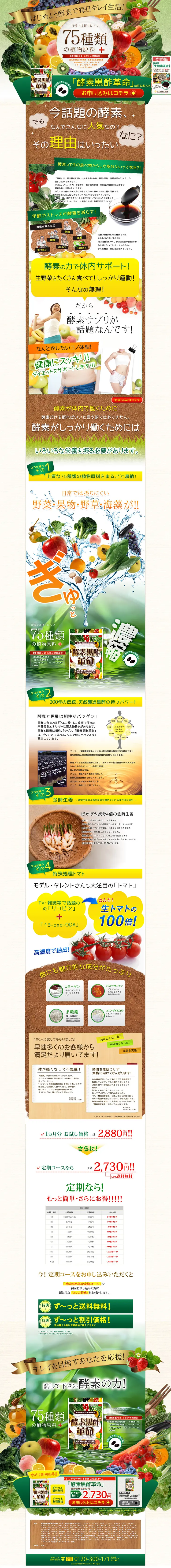 Enzyme Black Vinegar Revolution LP design (Health and Beauty Foods and Supplements / Brown tones / Lively type) PC version