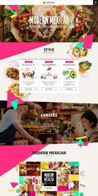 Mexican Dining AVOCADOのLPデザイン（サービス・保険・金融／カラフル系／アート・芸術系）PC版