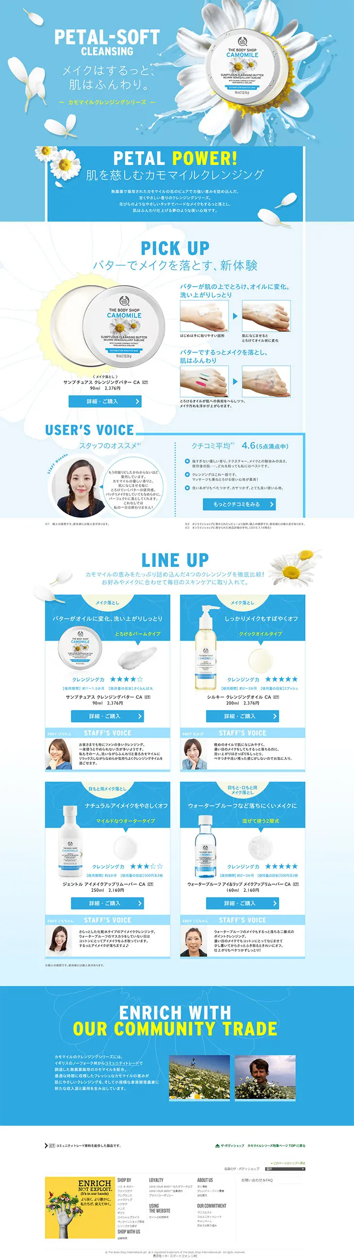 Chamomile Feature LP design (Beauty, Skincare, Fragrance / Shades of blue / Arts) PC version