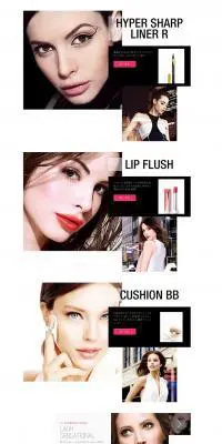 MAYBELLINE NEW YORKのLPデザイン（美容・スキンケア・香水／ホワイト系／シンプル系）PC版