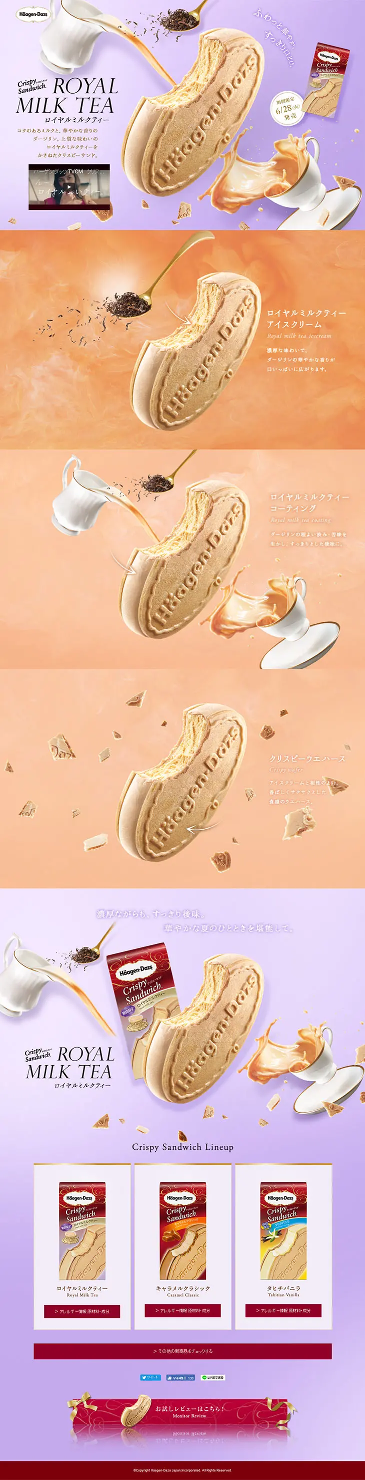 Crispy Sandwich Royal Milk Tea LP design (Sweets and Snacks / Orange tones) PC version