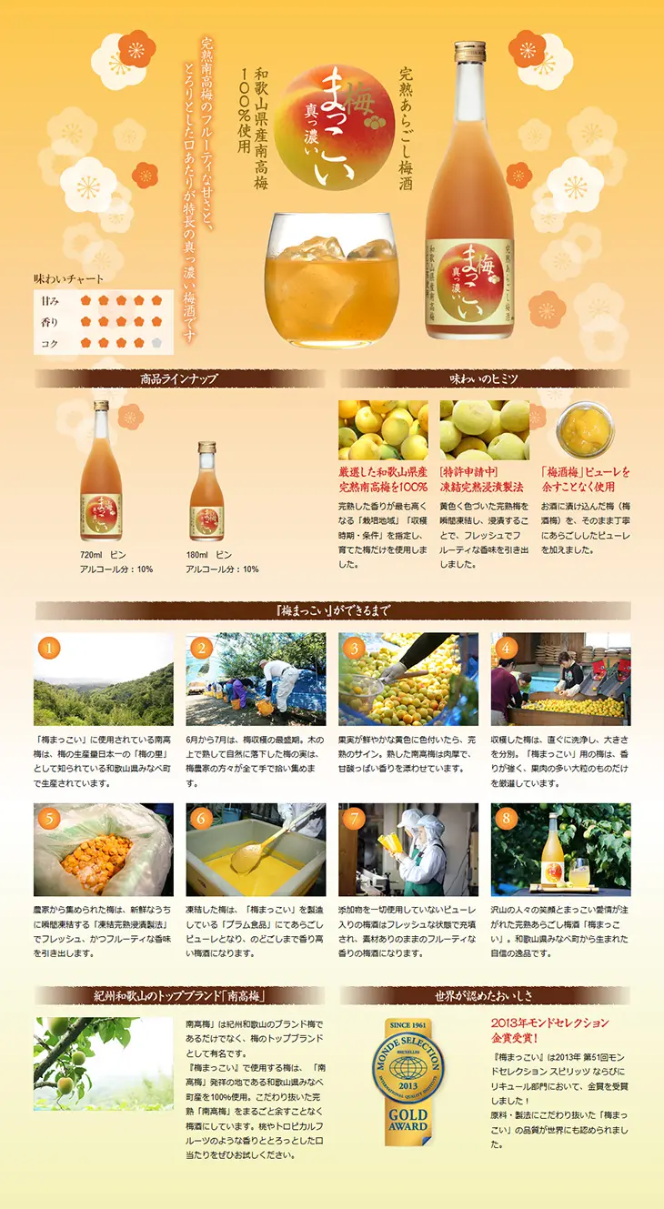Plum Makgeolli LP design (Beverages and Alcohol / Orange tones / Simple) PC version