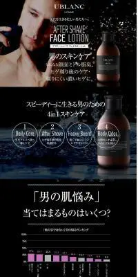 アフターシェイブローション メンズのLPデザイン（美容・スキンケア・香水／ブラック系／かっこいい系）PC版