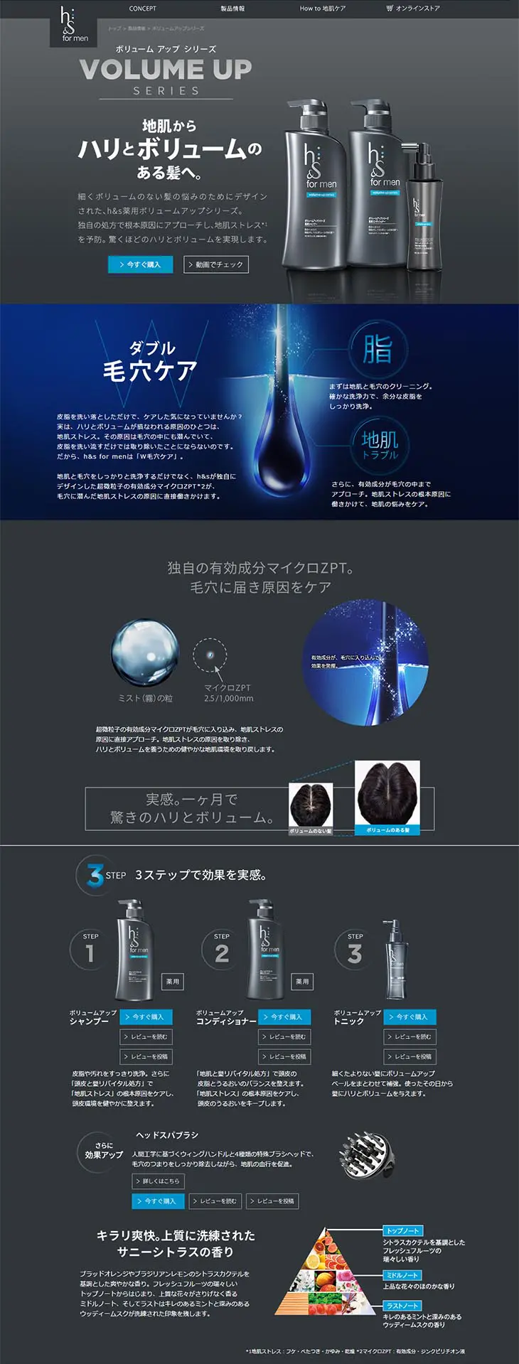 h&s for men Volumizing Series LP design (Beauty, Skincare, Fragrance / Shades of grey / Simple) PC version