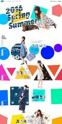 マミタス公式サイトのLPデザイン（ファッション／カラフル系／アート・芸術系）PC版