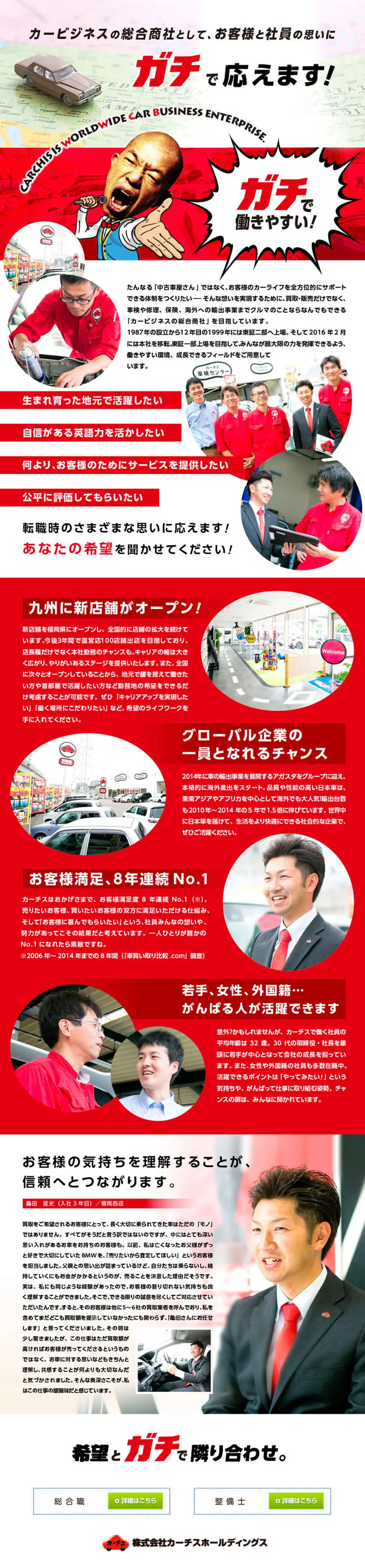 Curtis Holdings Co., Ltd. Job Openings LP design (Recruitment and Hiring / Red tones / Strong) PC version