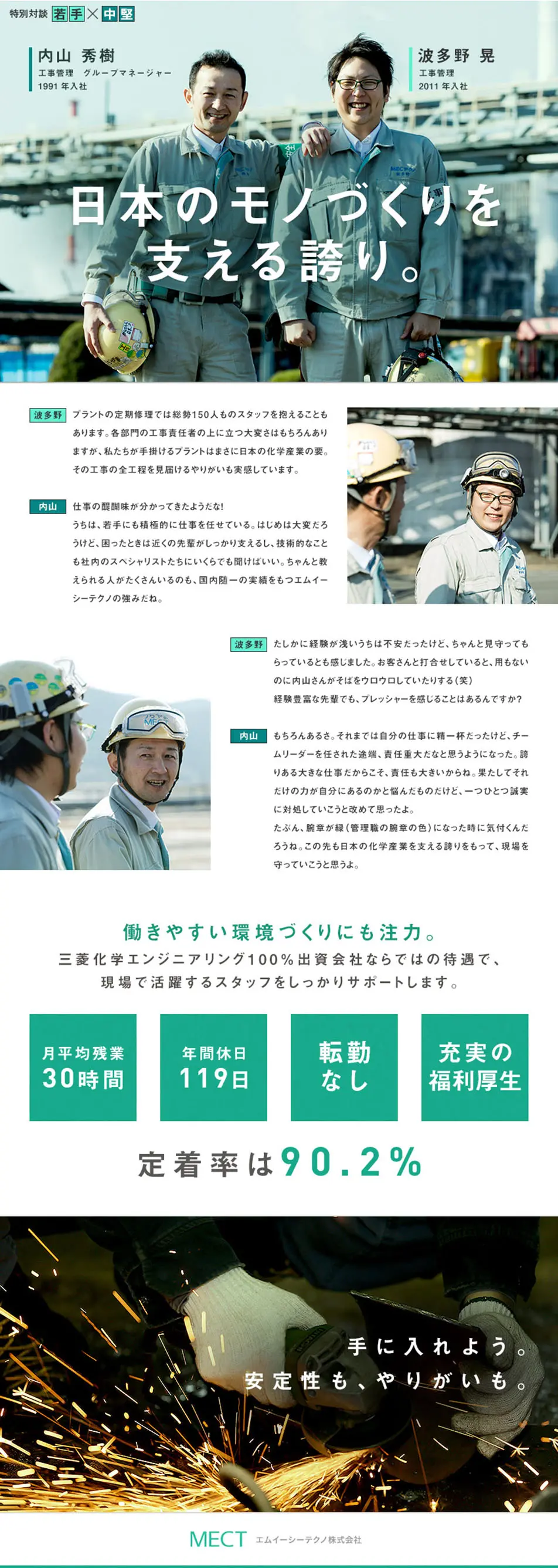 MEC Techno Co., Ltd. Job Openings LP design (Recruitment and Hiring / Green tones / Simple) PC version