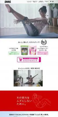 SAVASのLPデザイン（健康・美容食品・サプリ／レッド系／シンプル系）PC版