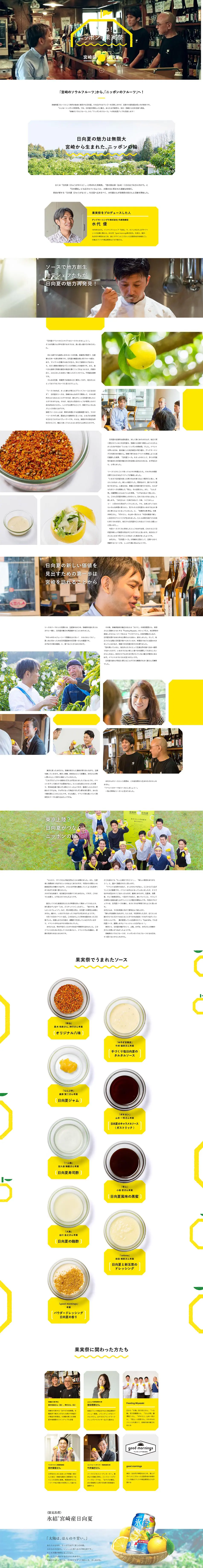 Great Japan Fruit Festival: Miyazaki Prefecture Hyuganatsu LP design (food / yellow / Simple) PC version