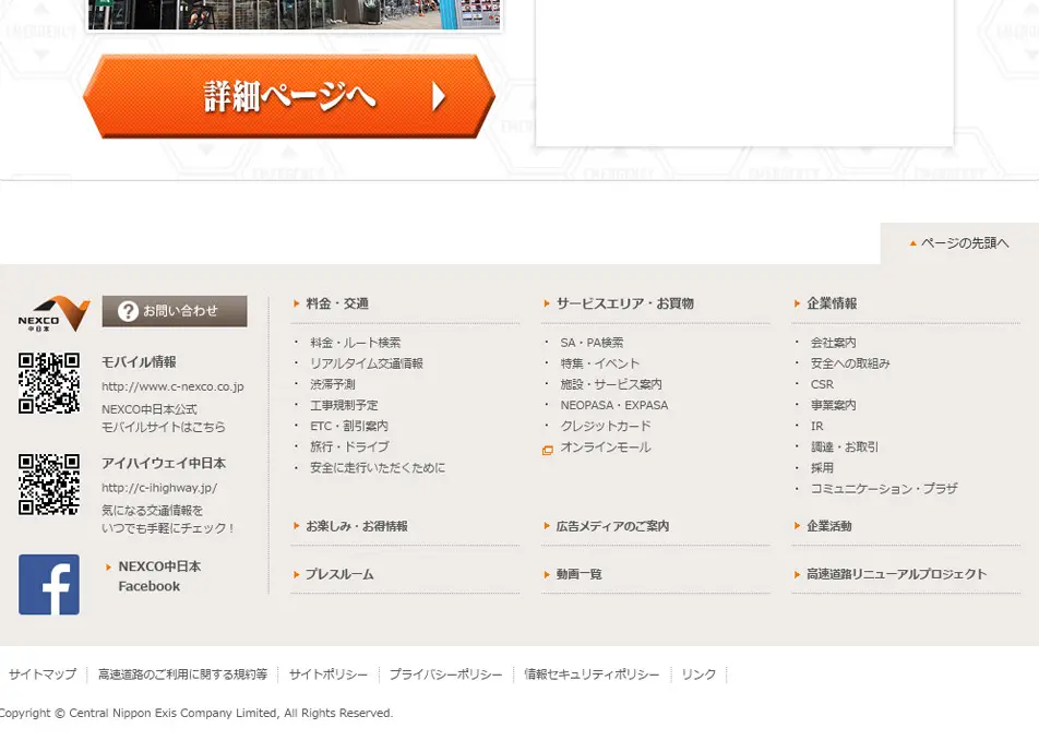 NERV Central Japan LP design (Services, Insurance, and Finance / Multi-color type / Cool style) PC version