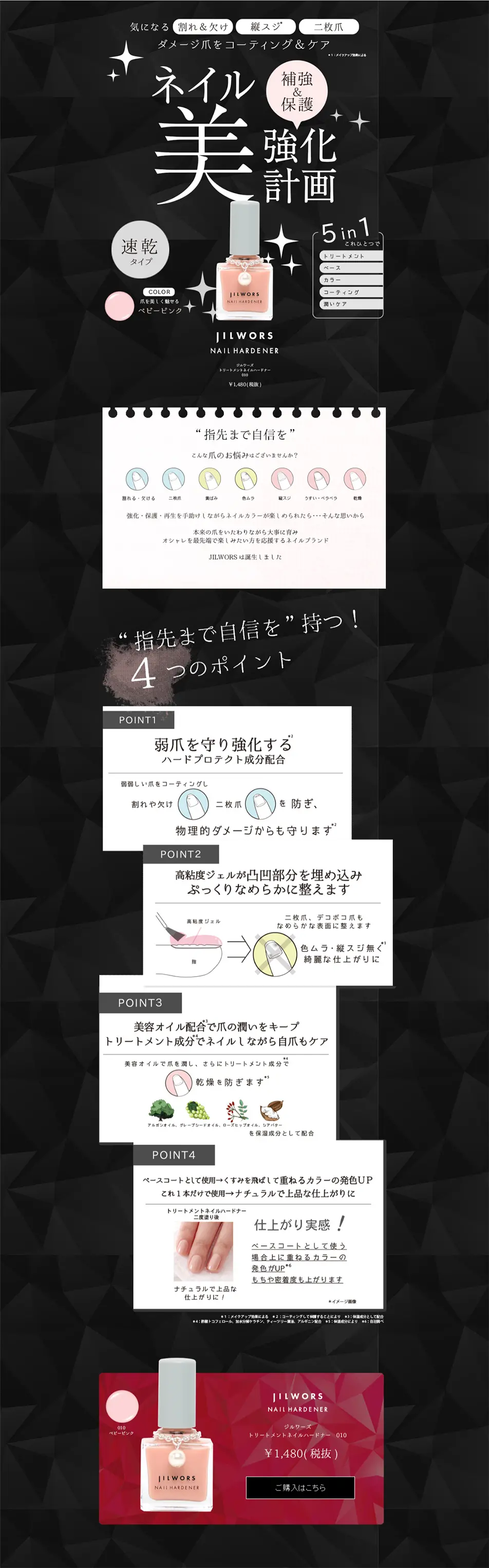 JILWORS TREATMENT NAIL HARDENER LP design (Beauty, Skincare, Fragrance / Black-colored / Strong) PC version