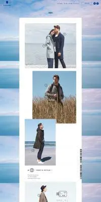 2016 WINTER COLLECTIONのLPデザイン（ファッション／グレー系／シンプル系）PC版