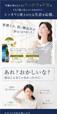 メモリズムのLPデザイン（健康・美容食品・サプリ／ブルー系／シンプル系）PC版