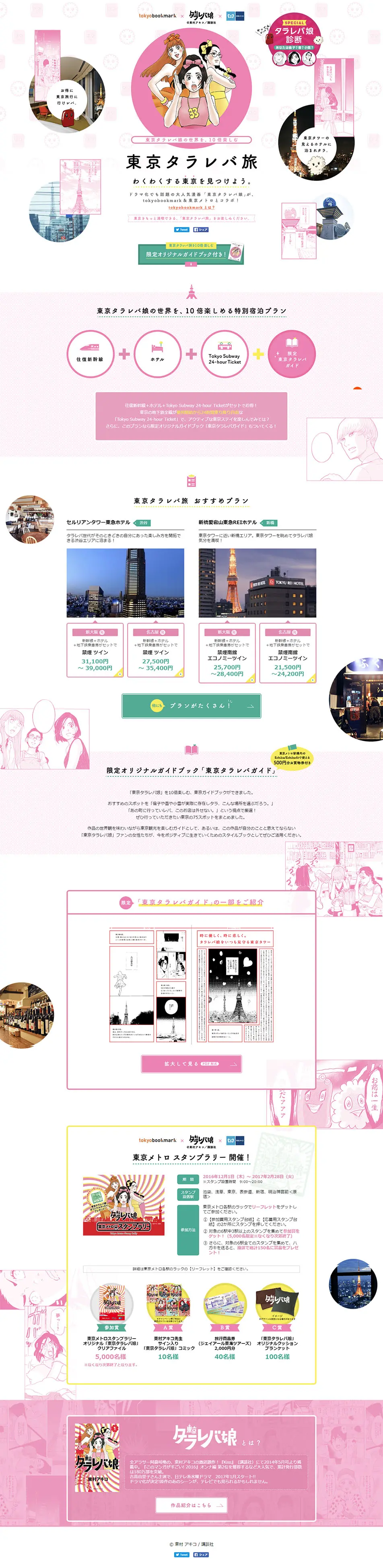 Tokyo What-If Trip LP design (Services, Insurance, and Finance / Pink shades / Cute style) PC version