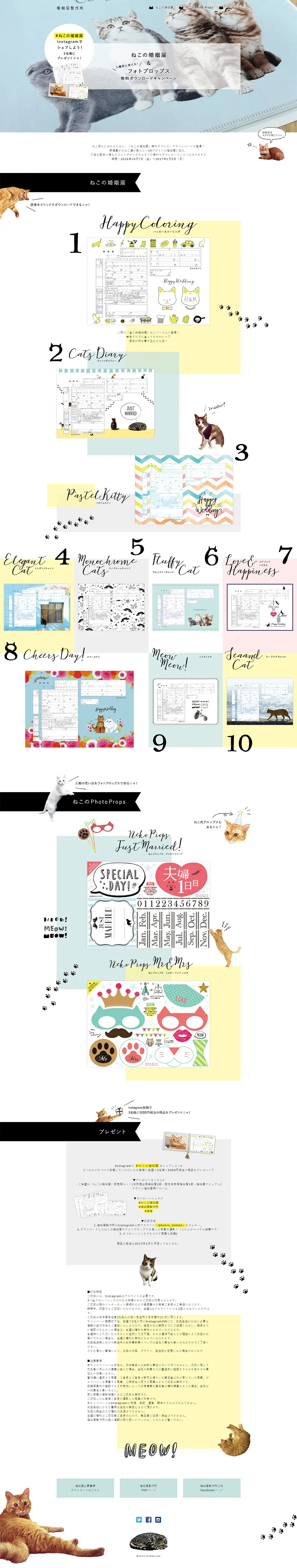 Cat Marriage Certificate LP design (Services, Insurance, and Finance / White-based / Cute style) PC version