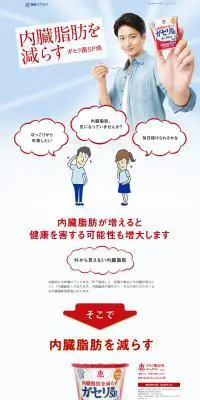 恵 ガセリ菌SP株ヨーグルトのLPデザイン（健康・美容食品・サプリ／レッド系／爽やか系）PC版