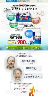 大正グルコサミン　パワープラスのLPデザイン（健康・美容食品・サプリ／グレー系／信頼・安心系）PC版