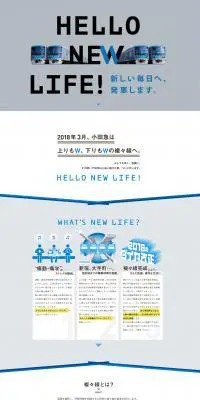 HELLO NEW ODAKYU!のLPデザイン（サービス・保険・金融／グレー系／かっこいい系）PC版