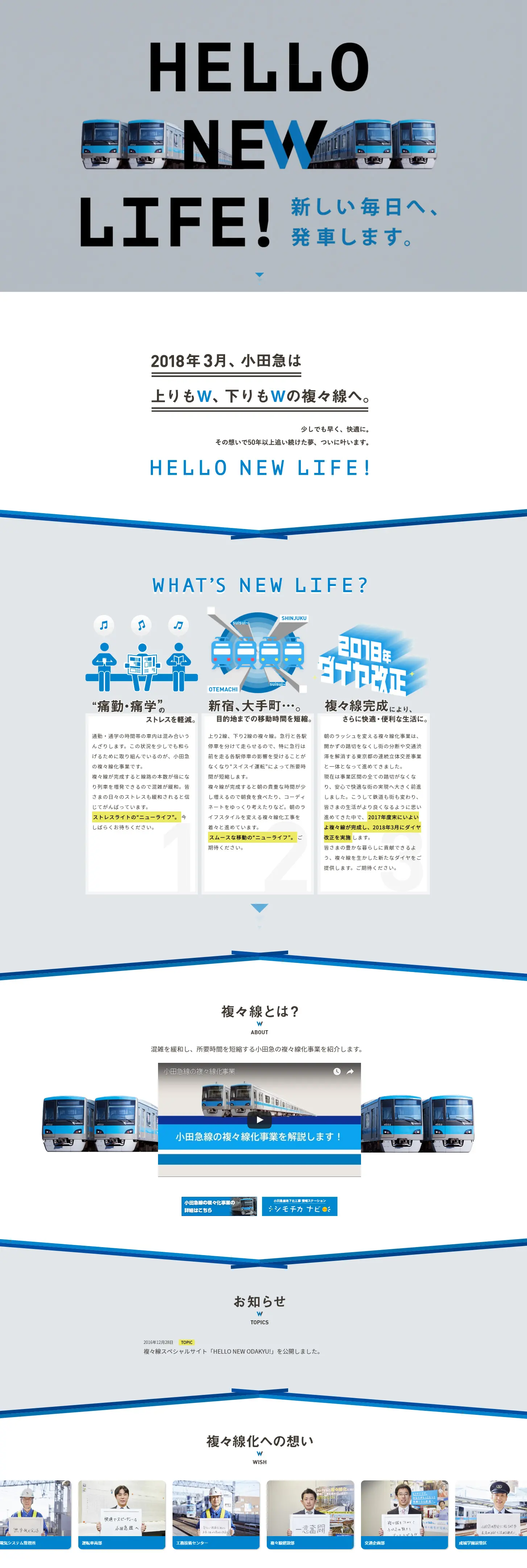 HELLO NEW ODAKYU! LP design (Services, Insurance, and Finance / Shades of grey / Cool style) PC version