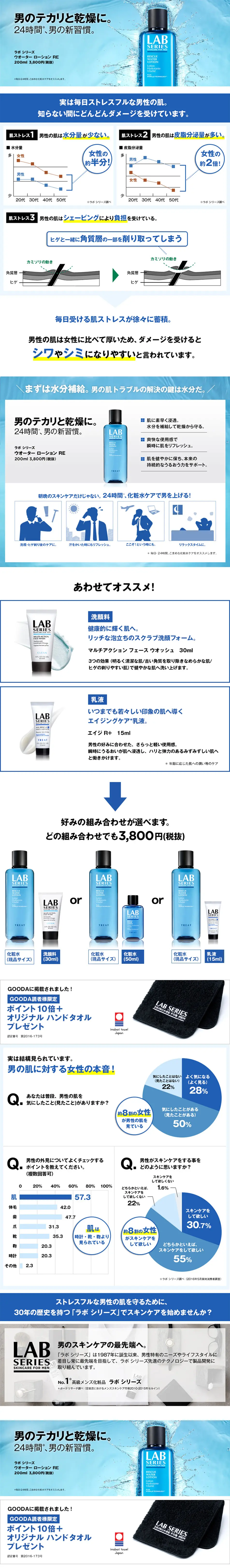 LAB SERIES LP design (Beauty, Skincare, Fragrance / Shades of blue / Simple) PC version