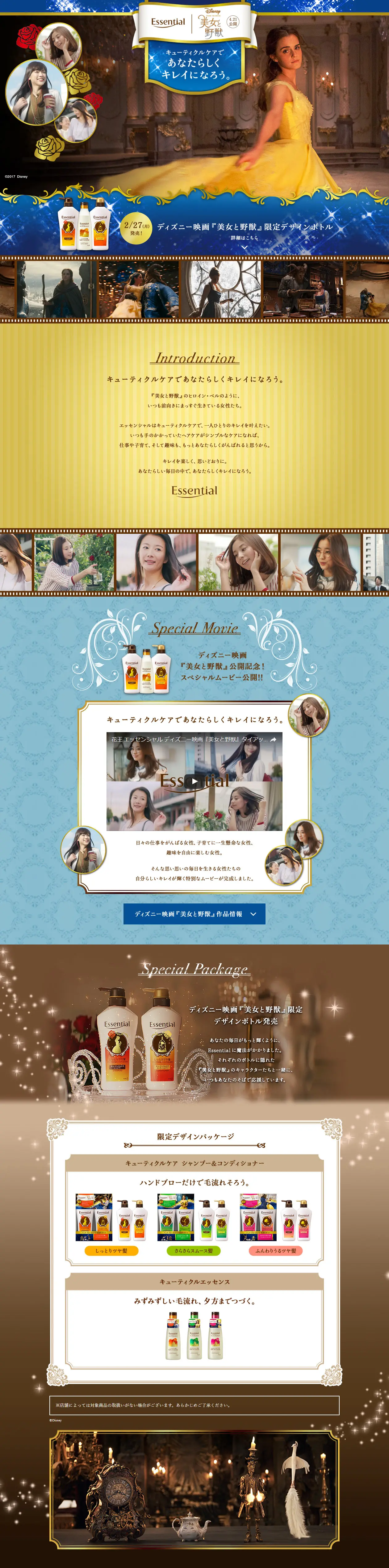 Beauty and the Beast campaign LP design (Internet service / Gold tones) PC version