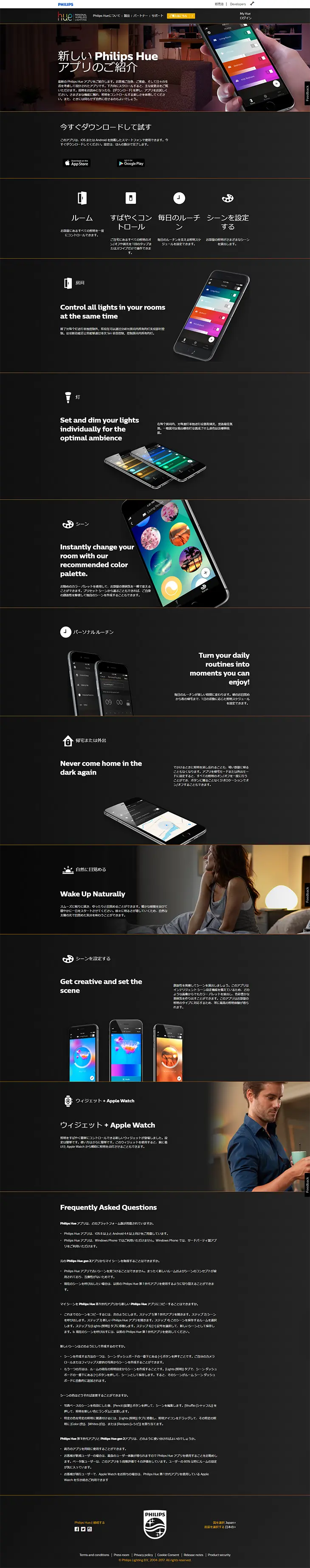 Philips Hue LP design (Internet service / Black-colored / Cool style) PC version