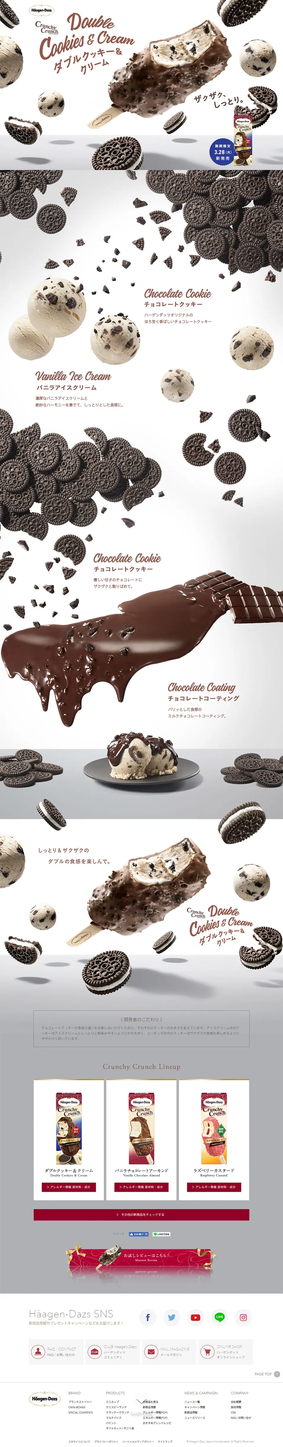 Double Cookies & Cream LP design (Sweets and Snacks / Brown tones / Lively type) PC version