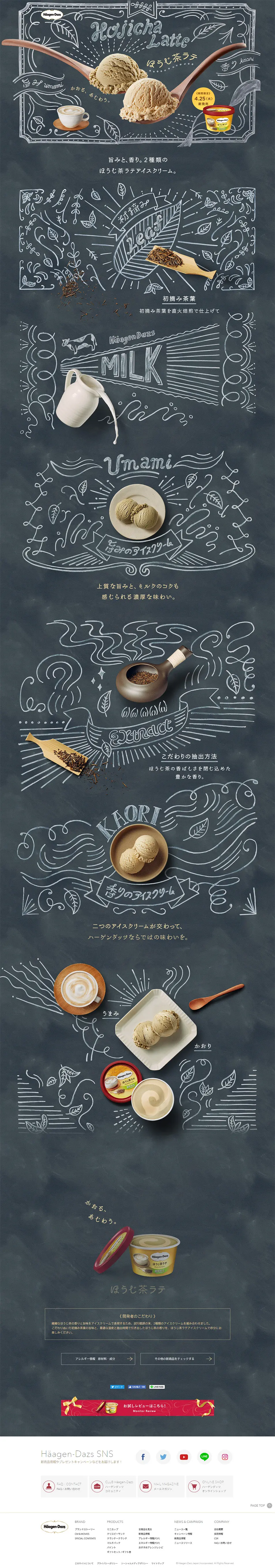 Hojicha Latte LP design (Sweets and Snacks / Green tones / Arts) PC version