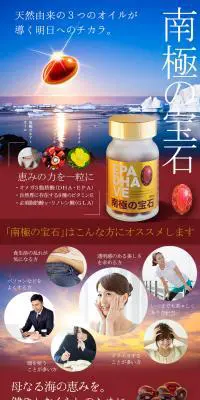 南極の宝石のLPデザイン（健康・美容食品・サプリ／レッド系／キレイ系）PC版