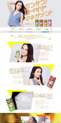 コバラサポートのLPデザイン（健康・美容食品・サプリ／オレンジ系／かっこいい系）PC版