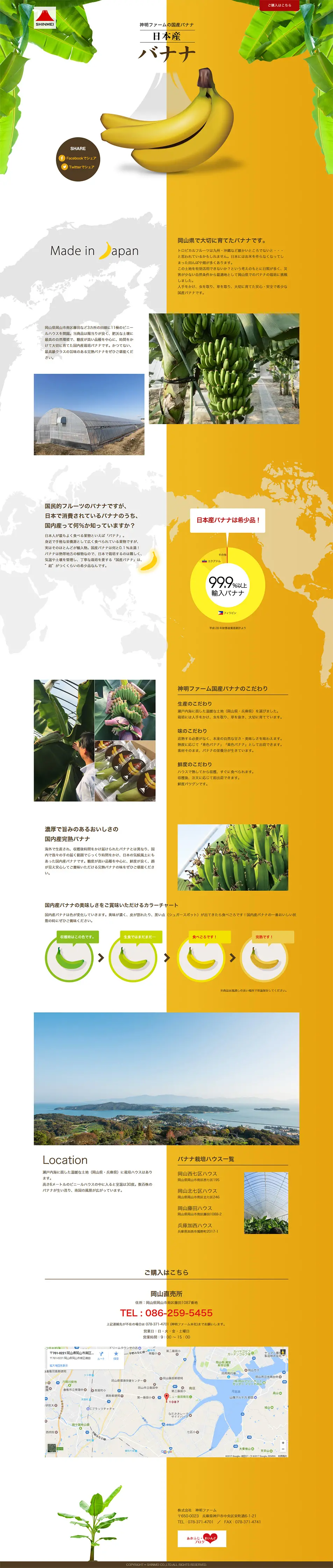 Japanese bananas LP design (fruit-vegetable / yellow / Simple) PC version