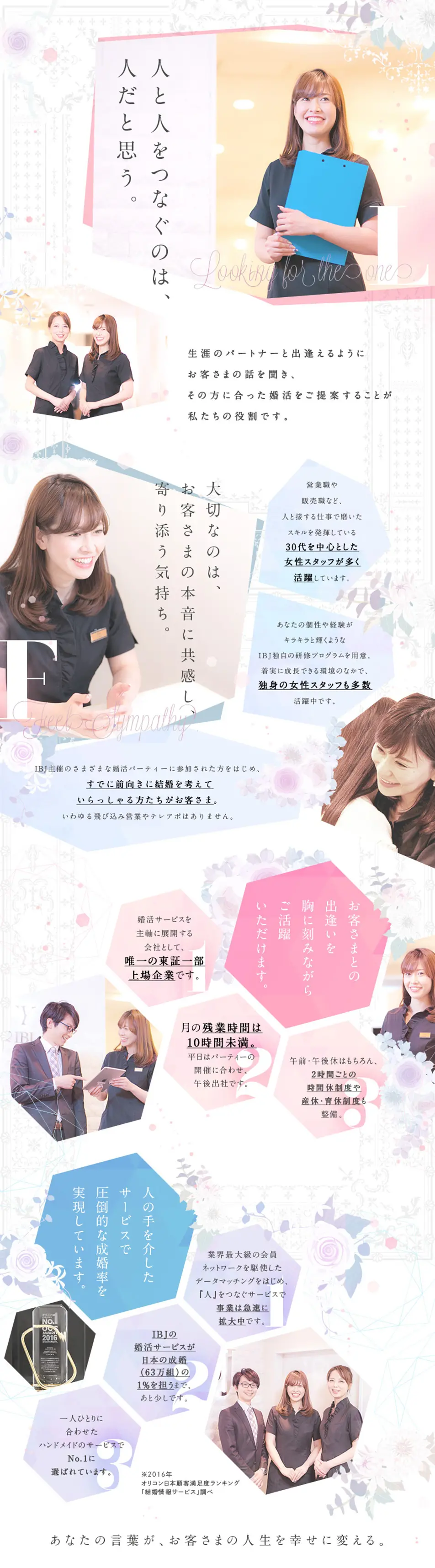 IBJ Co., Ltd. Job Recruitment LP design (Recruitment and Hiring / Pink shades / Cute style) PC version