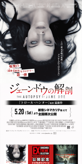 ジェーン・ドウの解剖のLPデザイン（TV・映画・アニメ／レッド系／シンプル系）スマホ版
