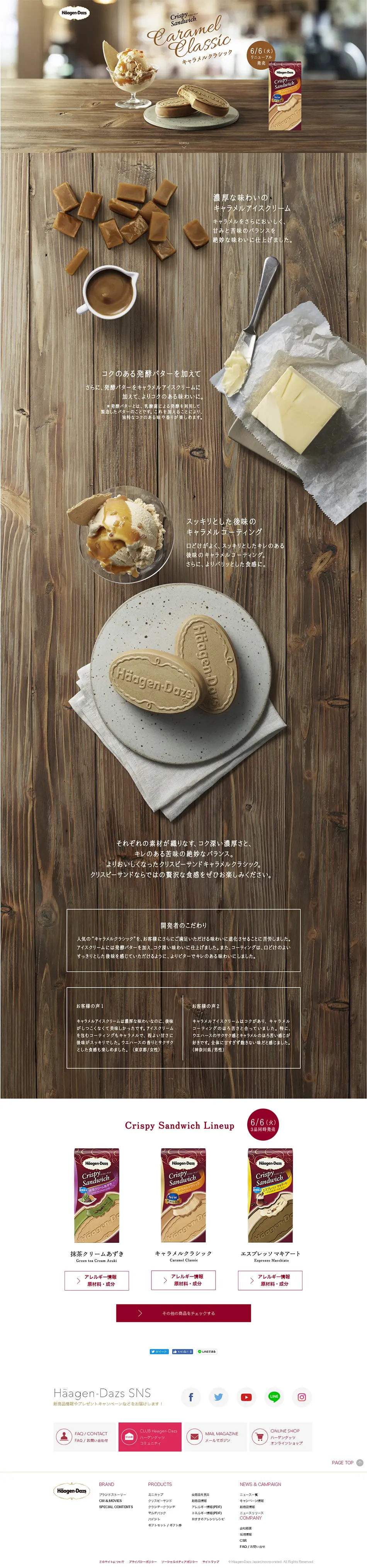 Crispy Sandwich Caramel Classic LP design (Western confectionery / Brown tones / Simple) PC version