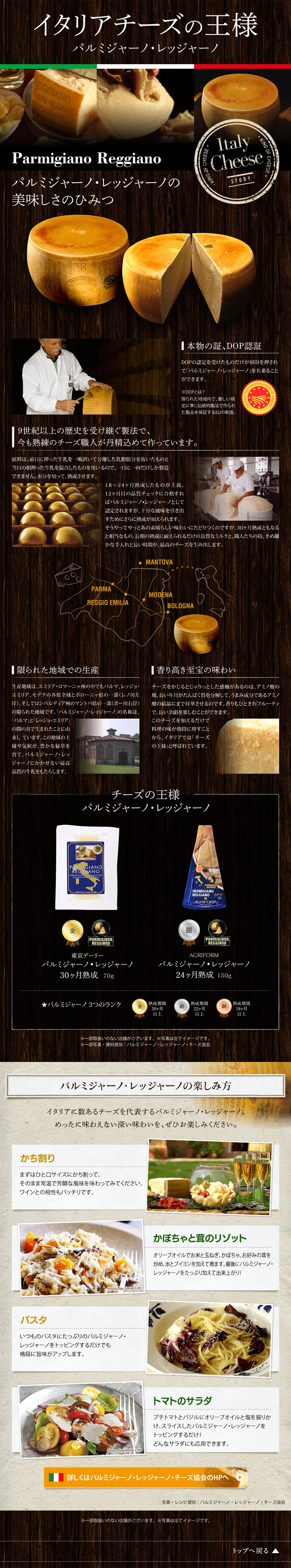 Parmigiano Reggiano LP design (food / Brown tones) PC version