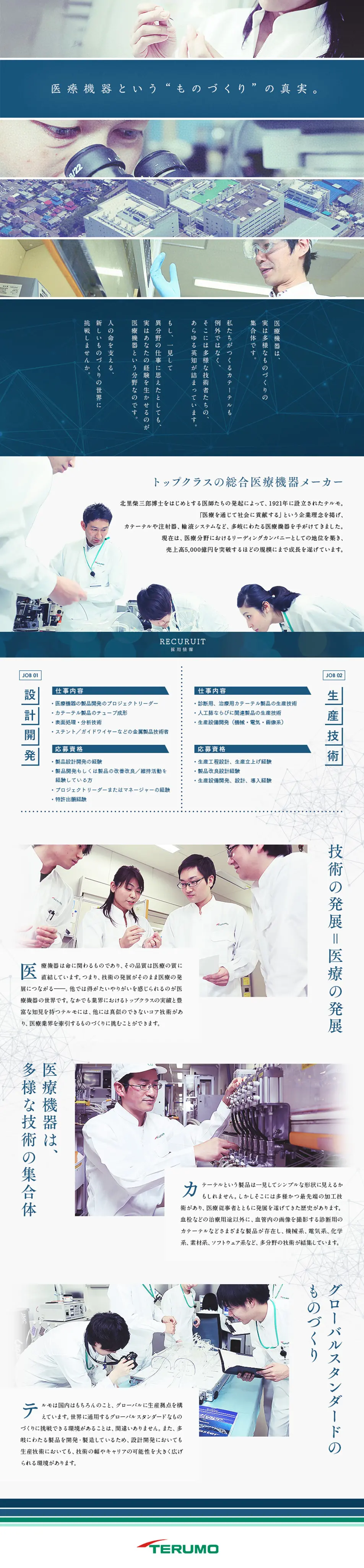 Terumo Corporation Job Openings LP design (Recruitment and Hiring / Shades of blue) PC version