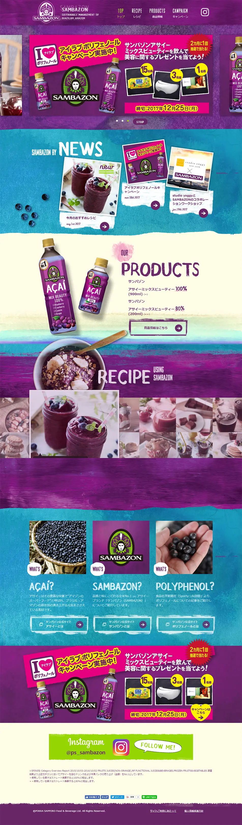 Sambazon LP design (Beverages and Alcohol / Purples / Flashy style) PC version