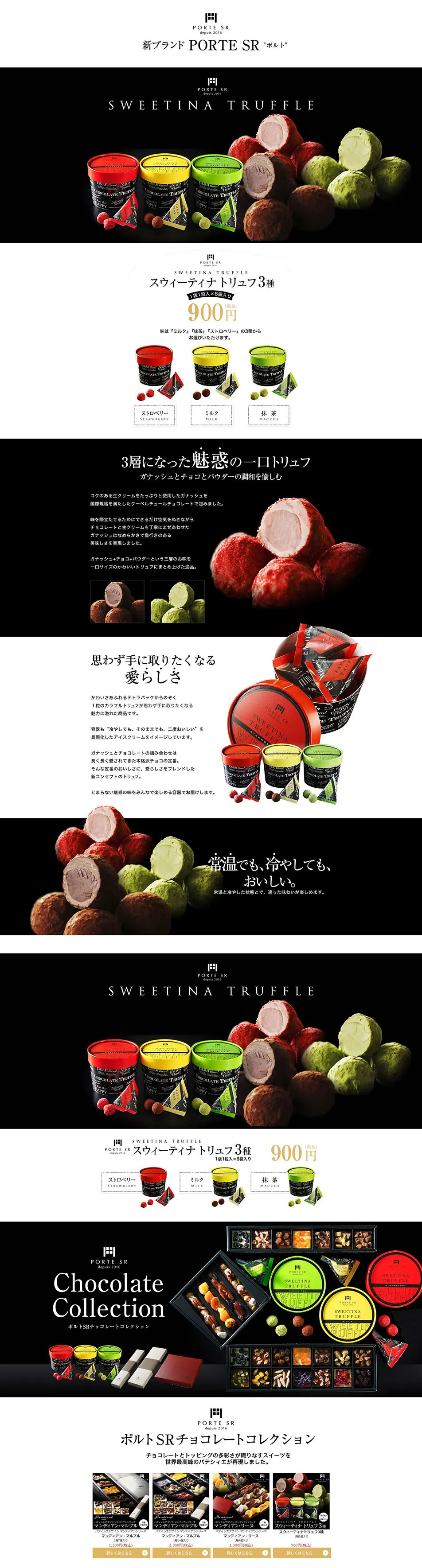 Sweetina Truffle LP design (Sweets and Snacks / Black-colored) PC version