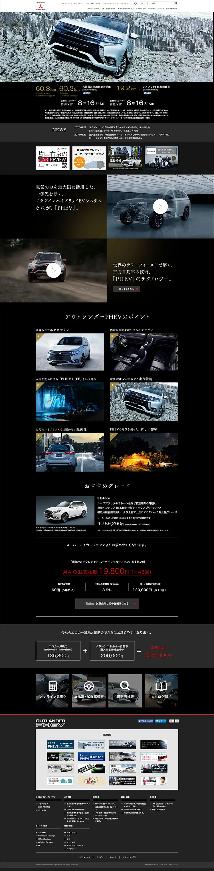 OUTLANDER PHEV LP design (Cars, Motorcycles, Bicycles / Black-colored / Cool style) PC version