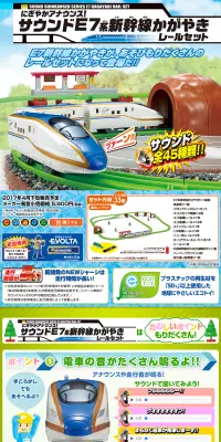 にぎやかアナウンス！サウンドE7系新幹線かがやきレールセットのLPデザイン（玩具・ホビー・フィギュア／カラフル系／にぎやか系）PC版