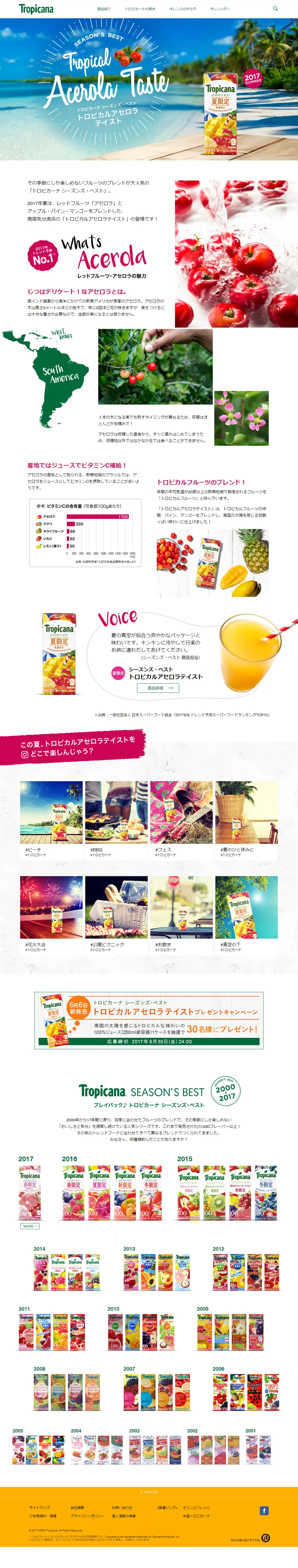 Tropical Acerola Taste LP design (Beverages and Alcohol / White-based / Refreshing type) PC version