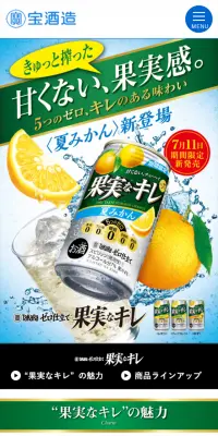 Fruity Crispness LP design (Beverages and Alcohol / yellow / Lively type) Mobile version