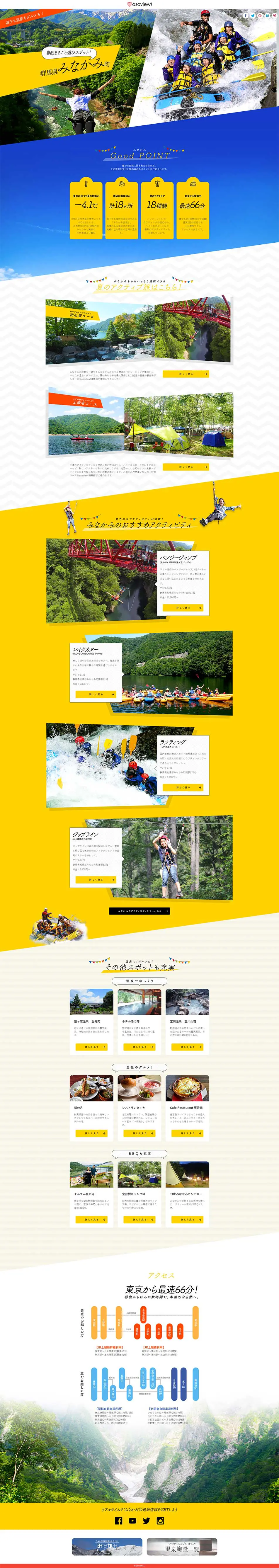 Minakami-machi, Gunma-ken LP design (Travel & Outdoor / yellow / Lively type) PC version