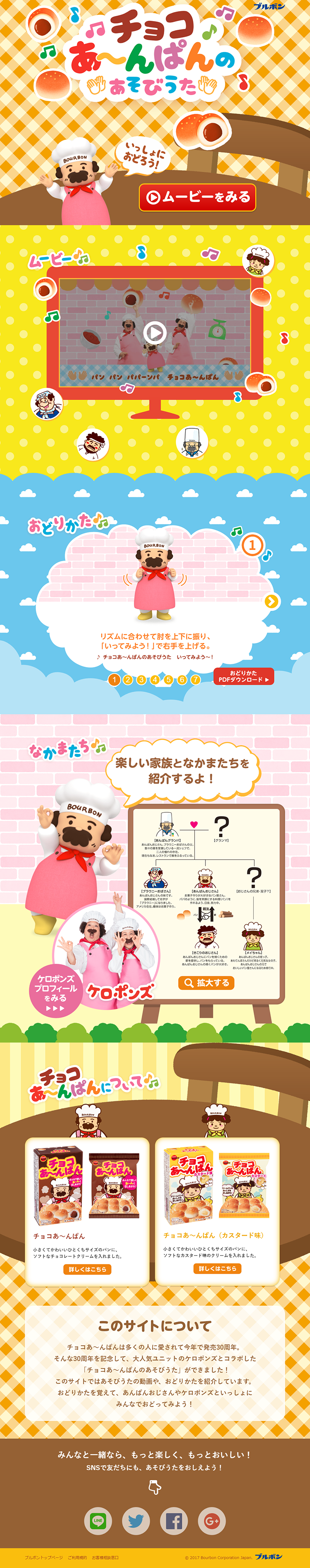 チョコあ～んぱんのLPデザイン（スイーツ・スナック菓子／カラフル系／かわいい系）PC版